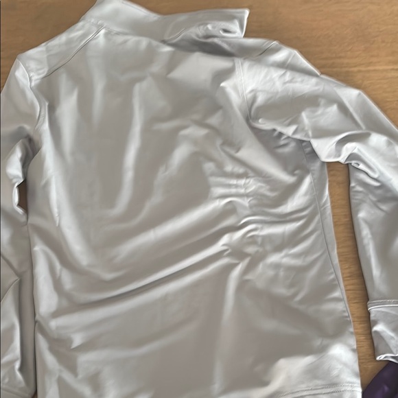 Purple and Gray Chick Fil A Quarter-Zip Pullovers - Picture 6 of 7